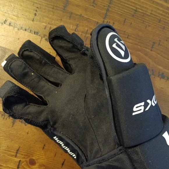 Warrior Alpha DX5 Hockey Gloves Senior 14 Inch Black White Ice Hockey SR 14-36cm - Picture 8 of 8